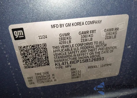 2025 Buick Envista Sport Touring Fwd from USA, damaged, VIN KL47LBEP1SB126893